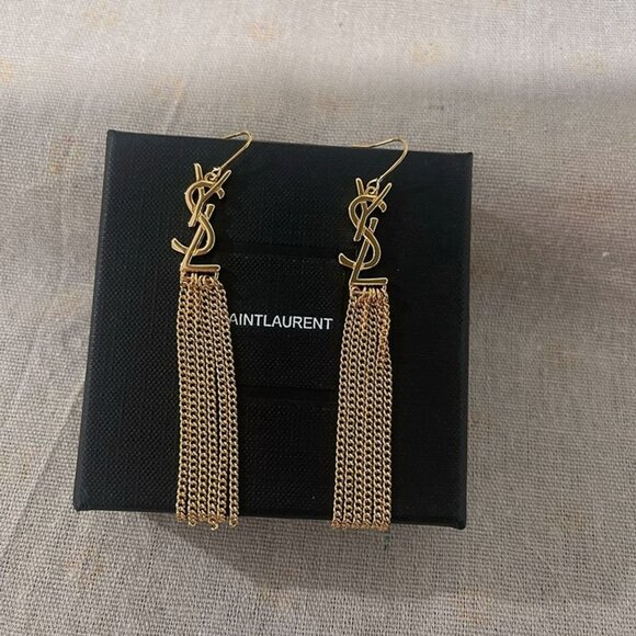 Yves Saint Laurent Jewelry - Yves Saint Laurent Gold Tassel Earrings